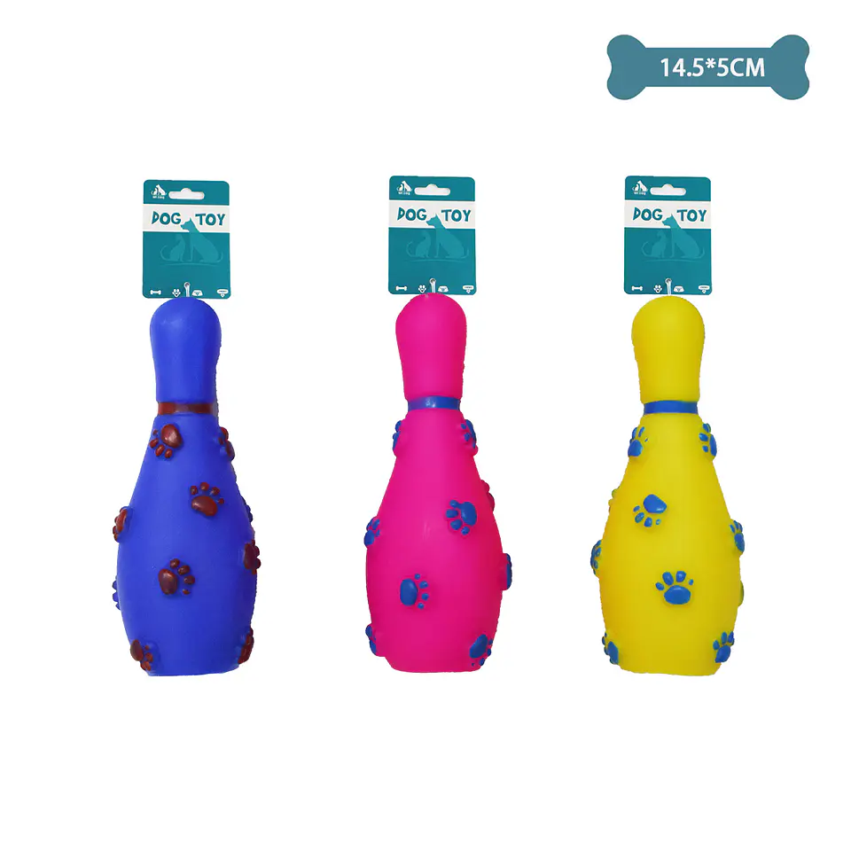 Bola de bolos para mascotas color aleatorio 14.5*5cm 1