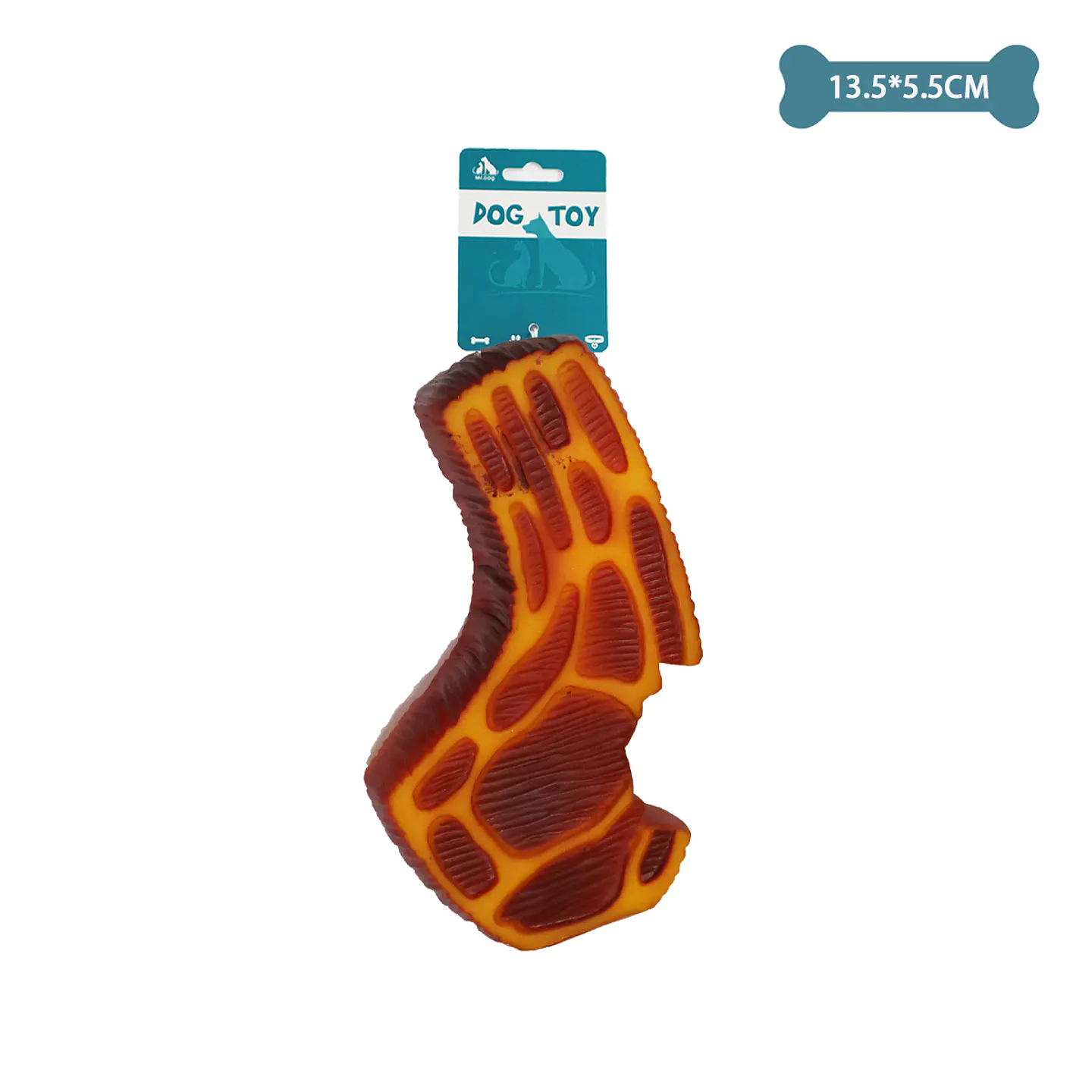 Juguete de filete de ternera mediano para mascotas 13.5*5.5cm 45g 1