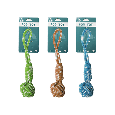 Pelota con cuerda trenzada color aleatorio 32cm 90g