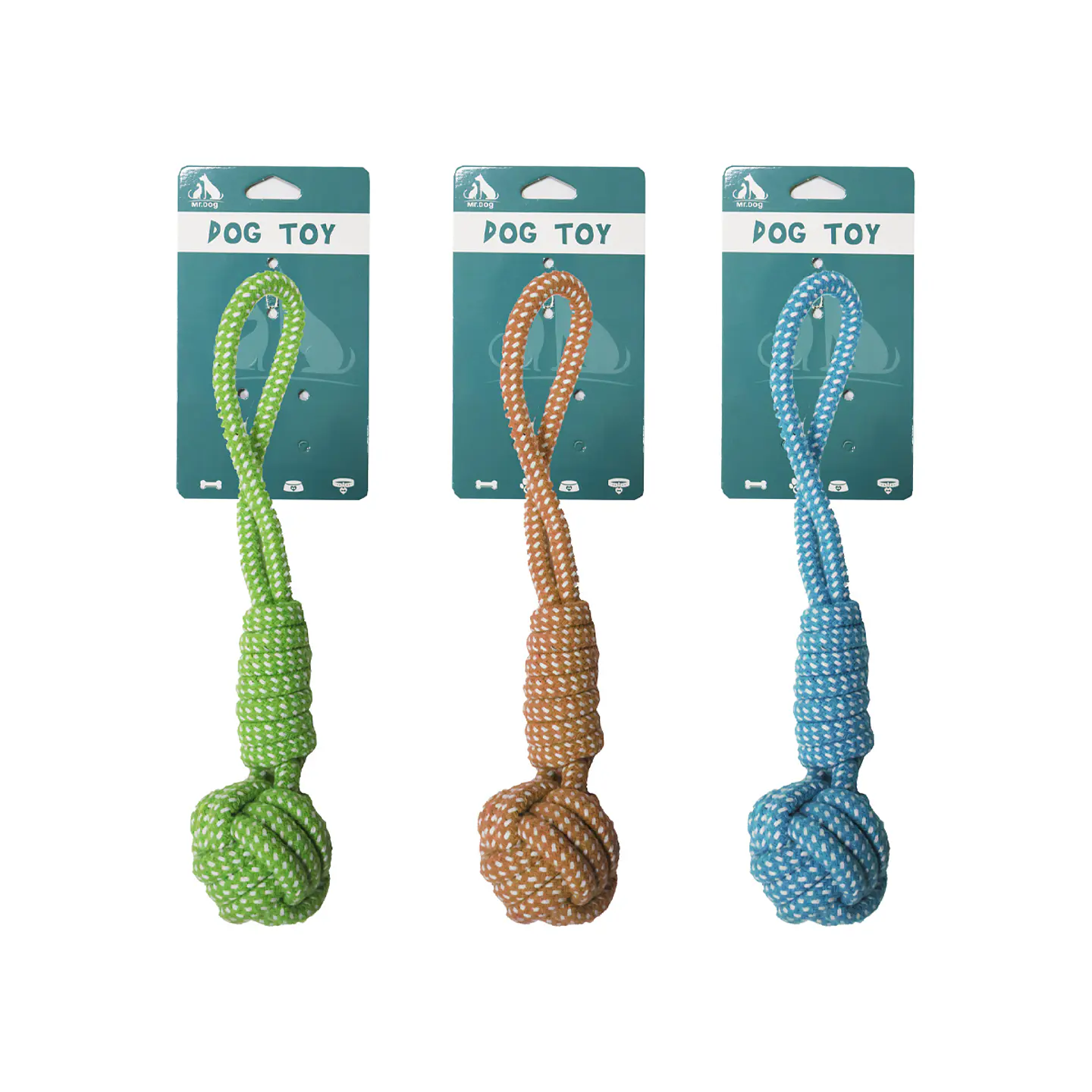 Pelota con cuerda trenzada color aleatorio 32cm 90g 1
