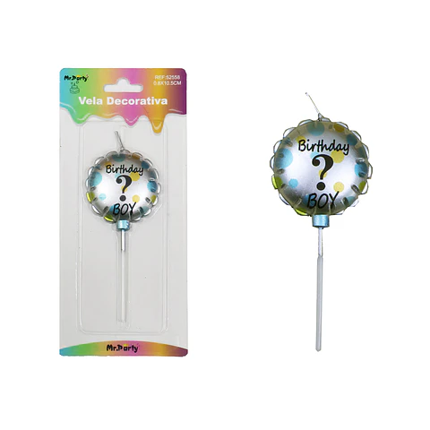 Vela de baby shower boy 0.8*10.5cm
