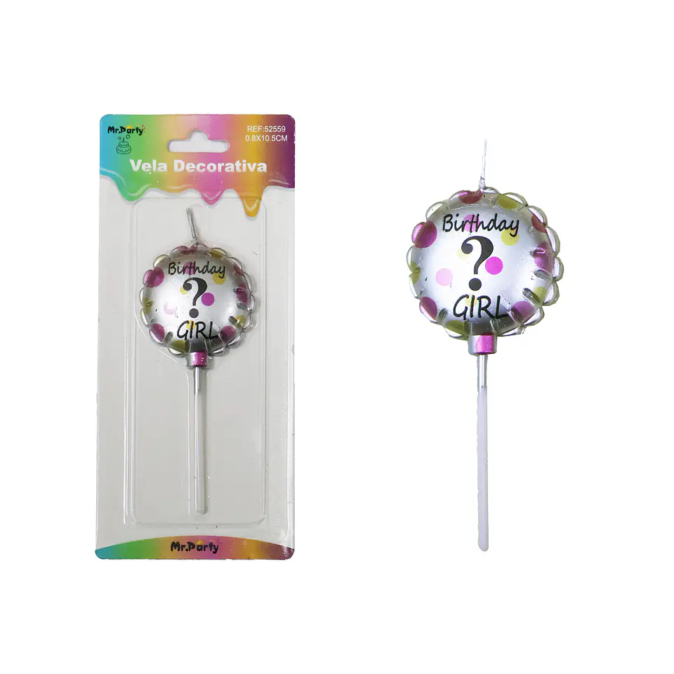Vela de baby shower girl 0.8*10.5cm 1