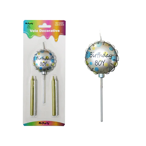 Vela de baby shower boy 0.8*10.5cm