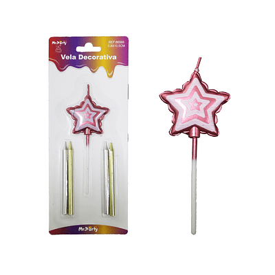 Vela de estrella 0.8*10.5cm 5pcs