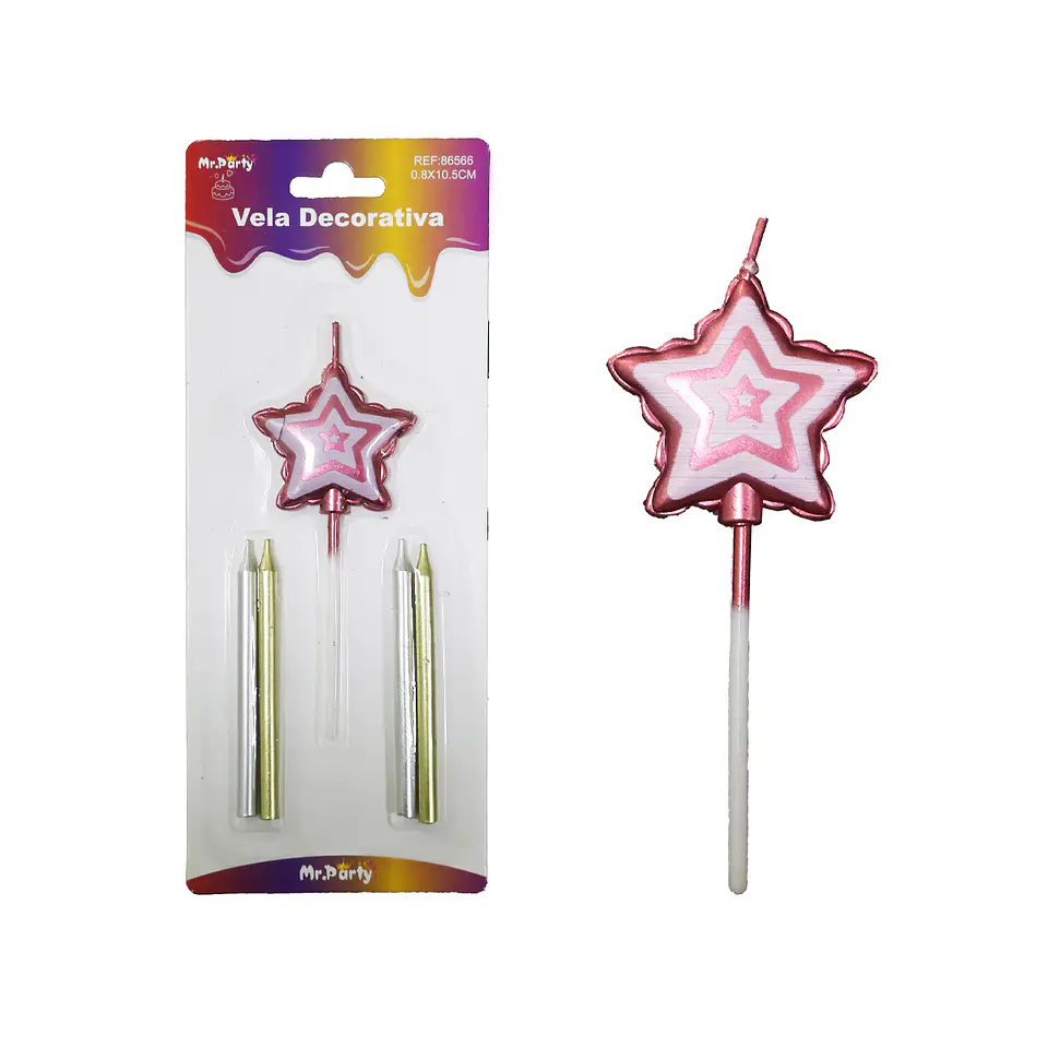 Vela de estrella 0.8*10.5cm 5pcs 1