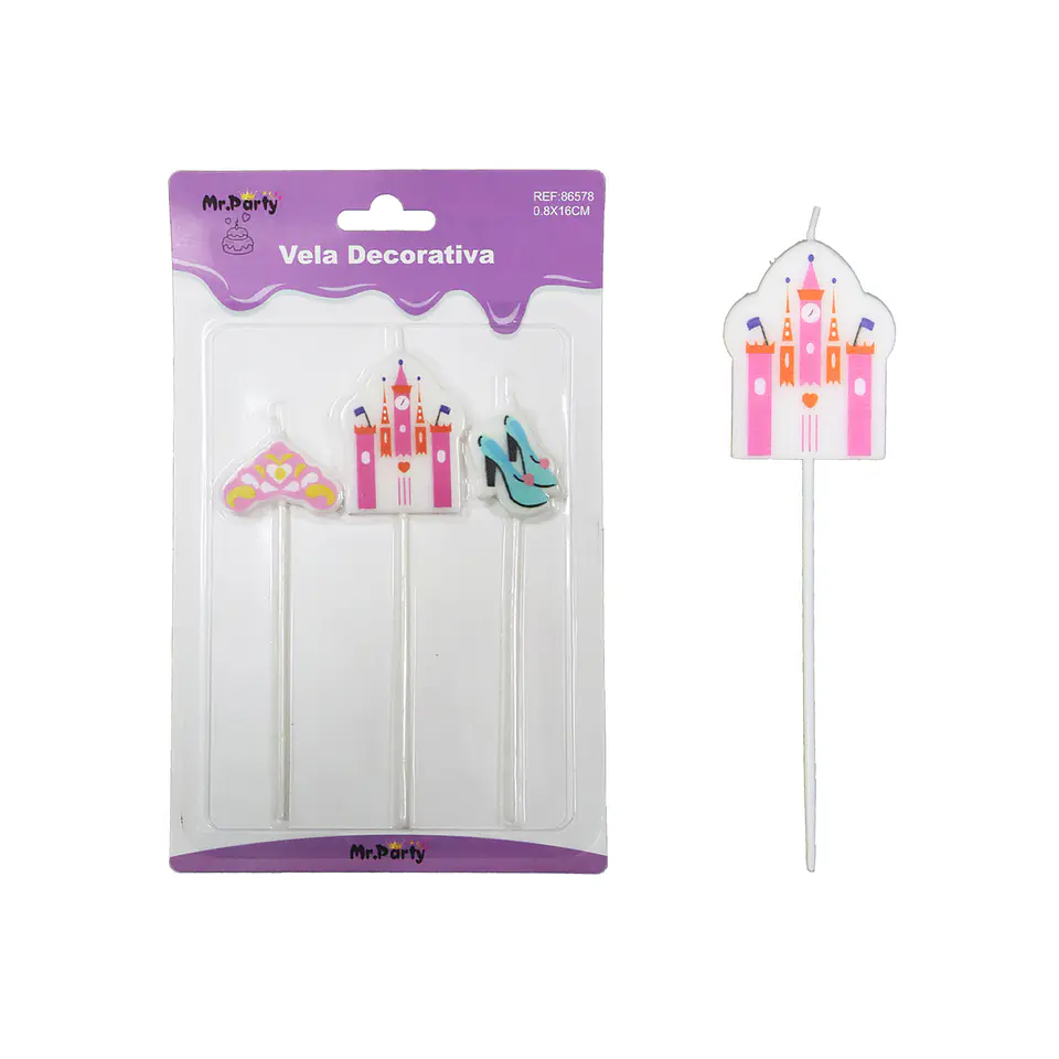 Velas de castillo 3pcs 1