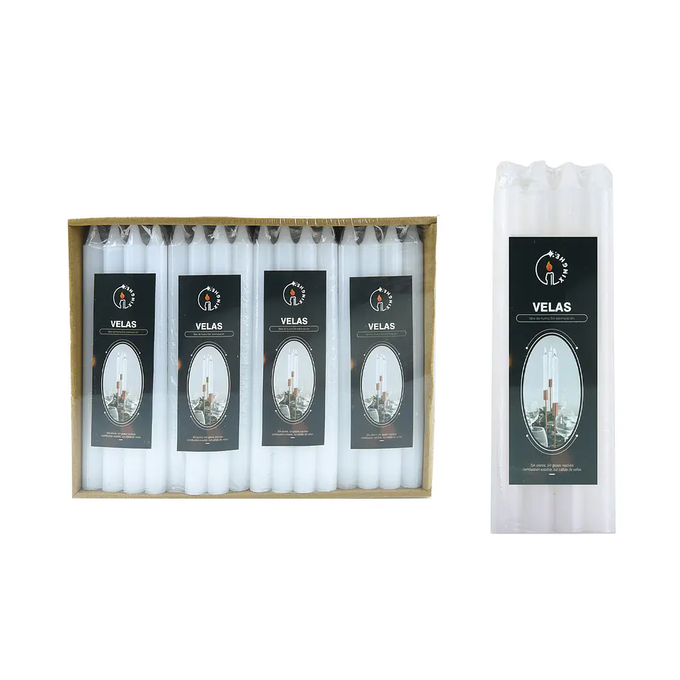 Vela blanco 1.5*20cm 4pcs  1