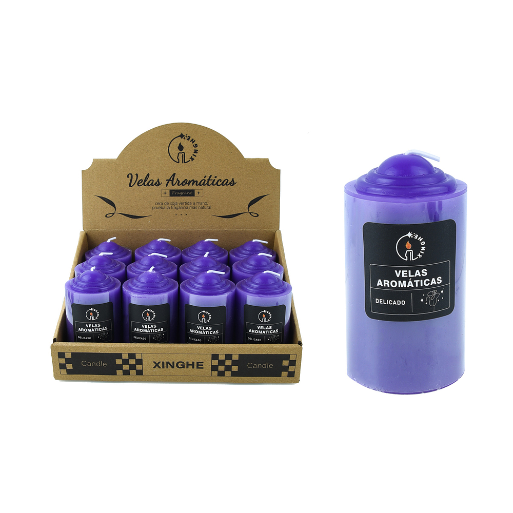 Vela aromática pilar morado 4.5*9cm 120g