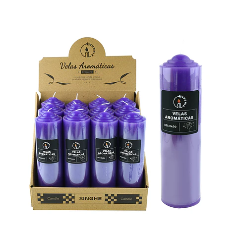 Vela aromática pilar morado 6*20cm 410g