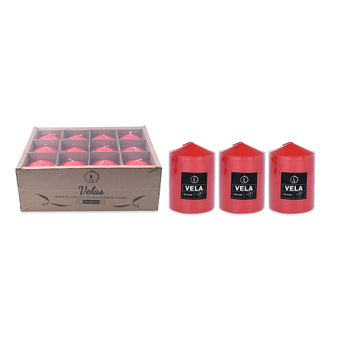 Vela aromática pilar rojo 7*10cm