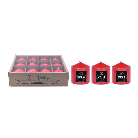 Vela aromática pilar rojo 7*7.5cm