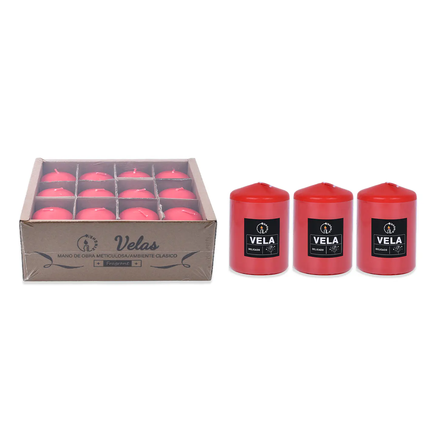 Vela aromática pilar rojo 5*7.5cm 1