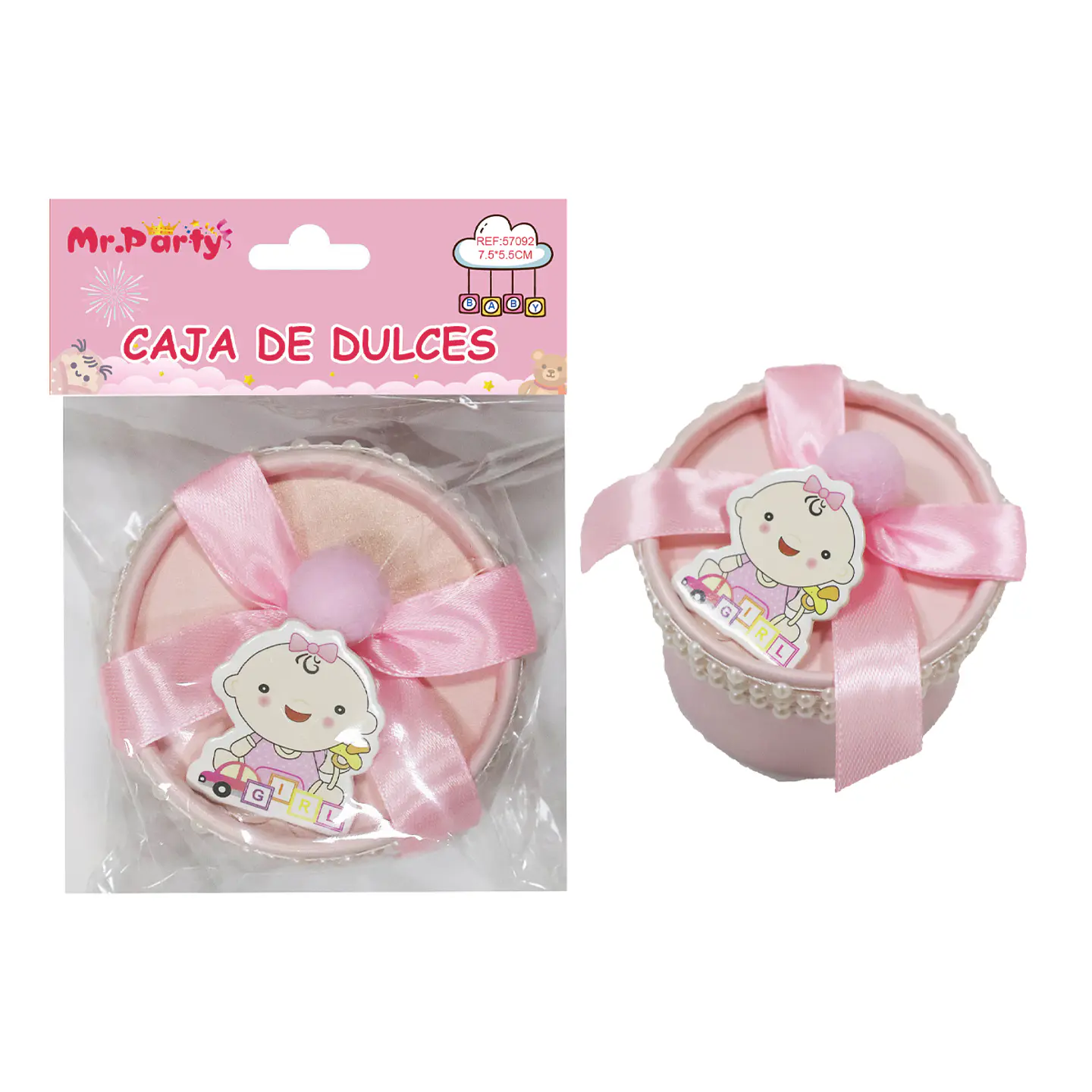 Adornos de baby shower rosado 7.5*5.5cm 1pc 1