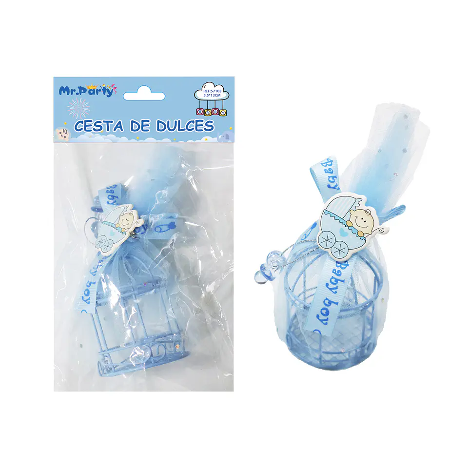 Adornos de baby shower celeste 5.5*13cm 1pc 1