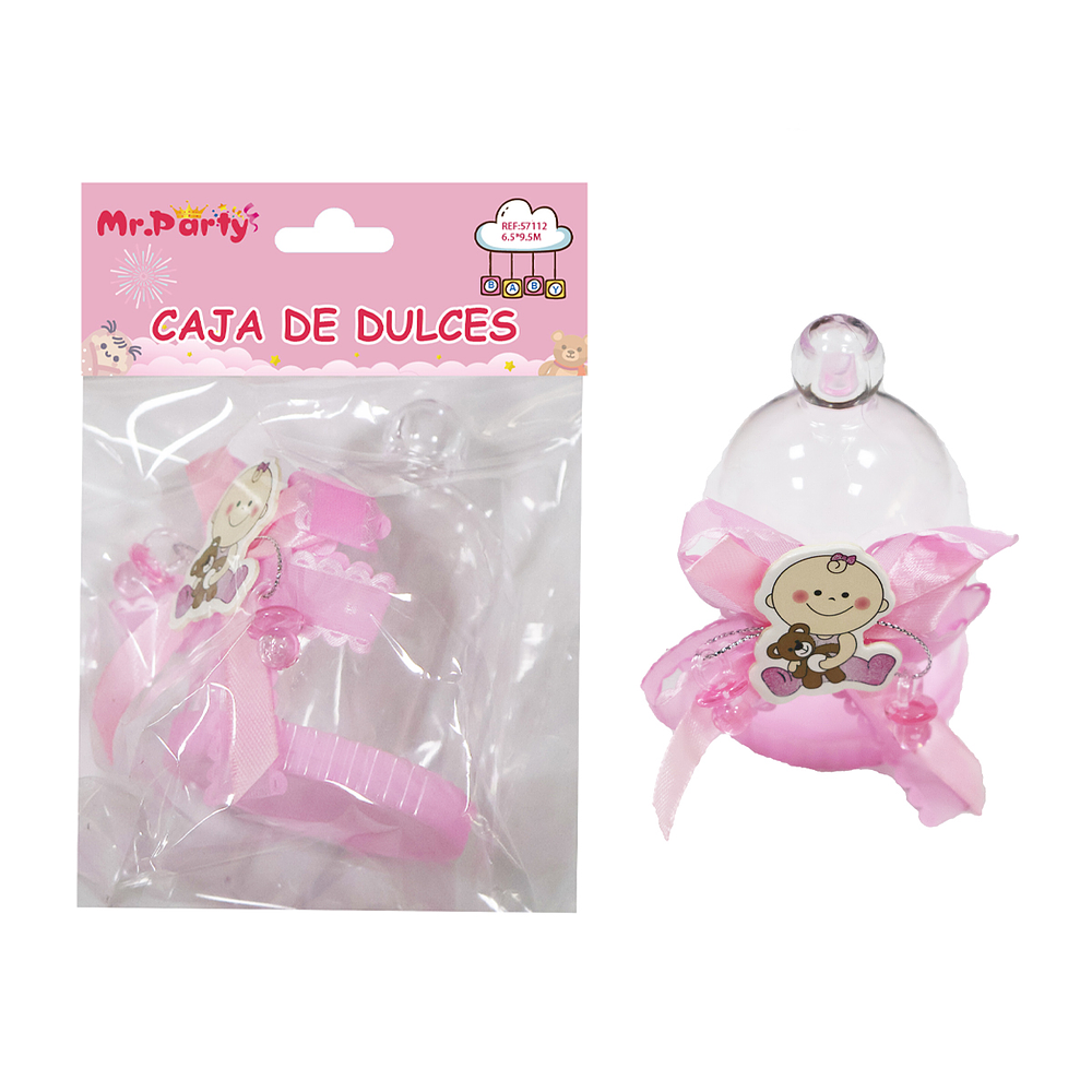 Adornos de baby shower rosado 6.5*9.5cm 1pc