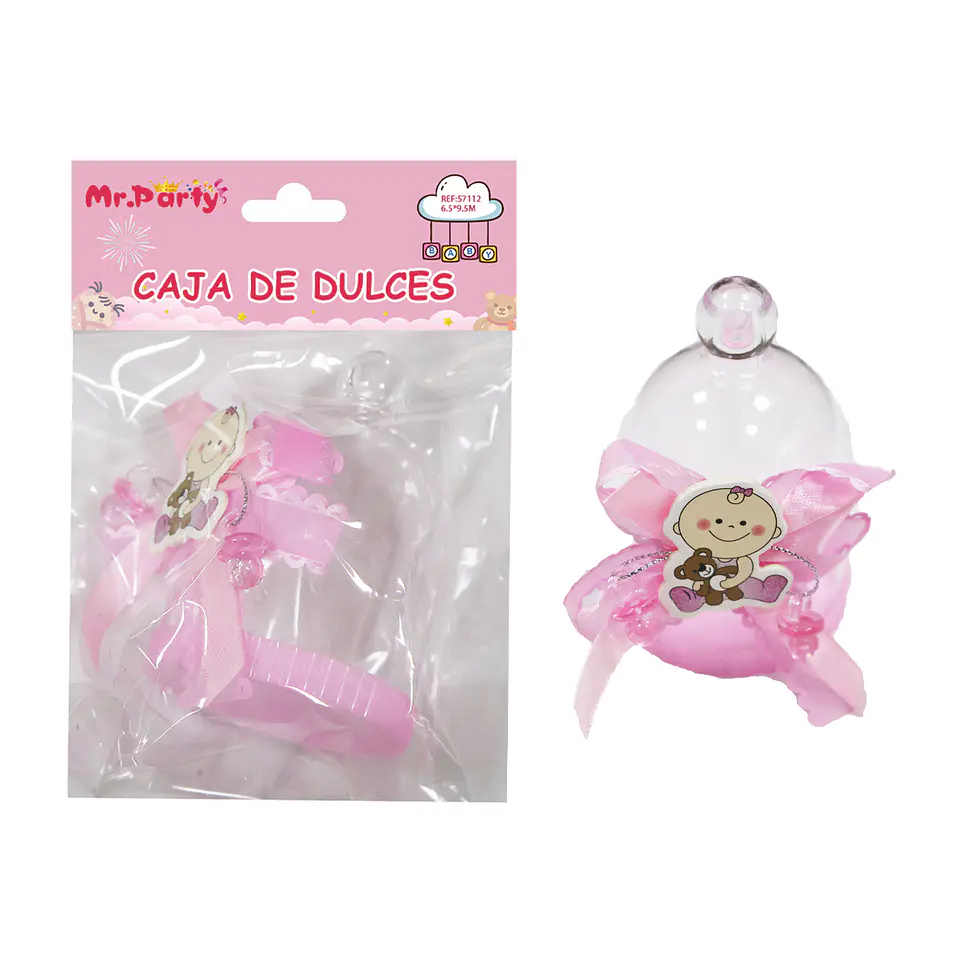 Adornos de baby shower rosado 6.5*9.5cm 1pc 1