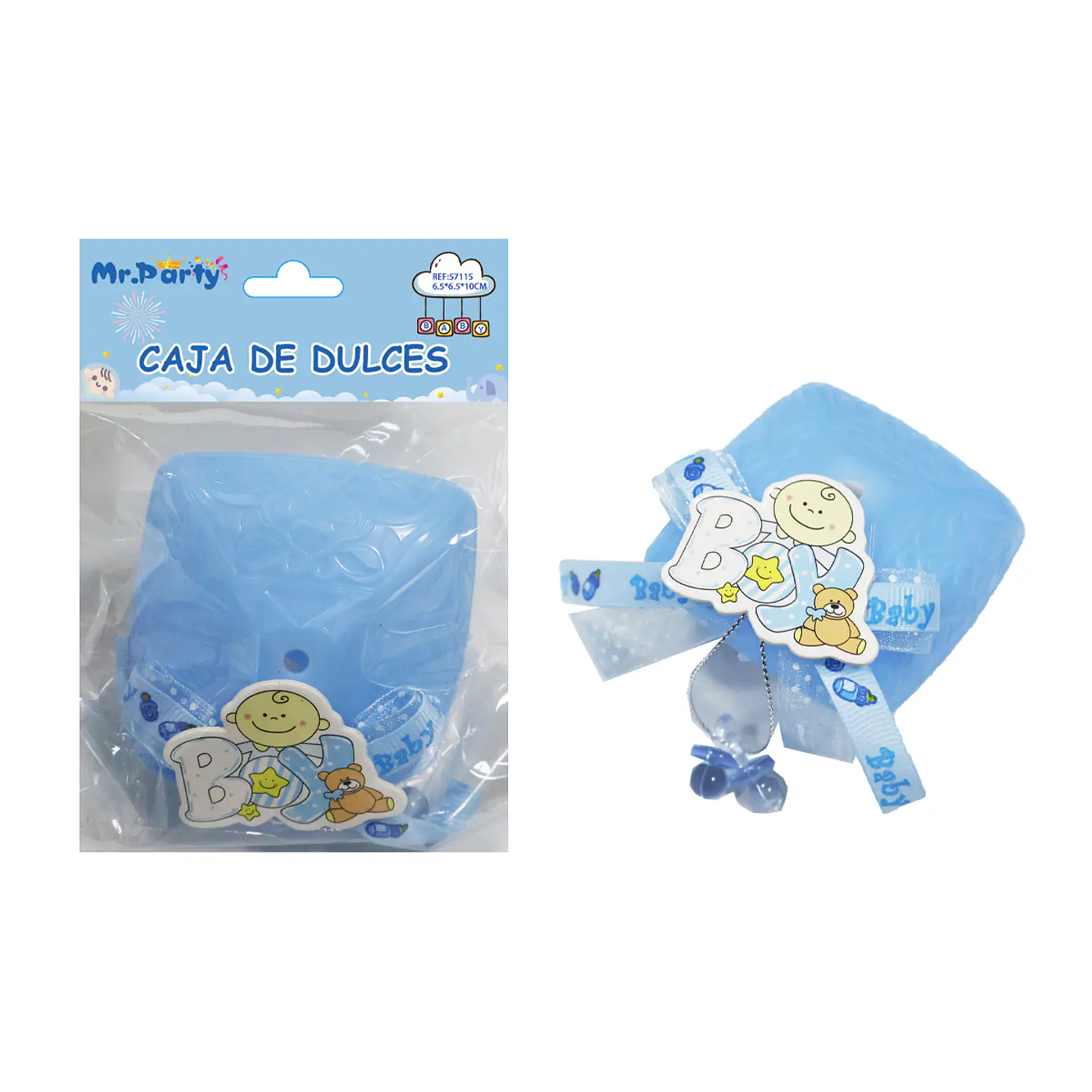 Adornos de baby shower celeste 6.5*6.5*10cm 1pc 1