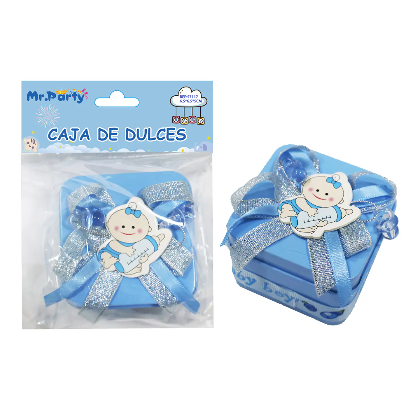 Adornos de baby shower celeste 6.5*6.5*10cm 1pc 1