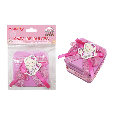 Adornos de baby shower rosado 6.5*6.5*10cm 1pc