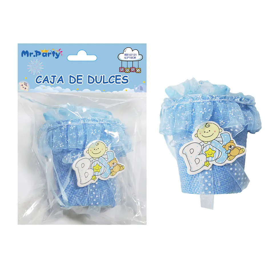 Adornos de baby shower celeste 6.5*16cm 1pc 1