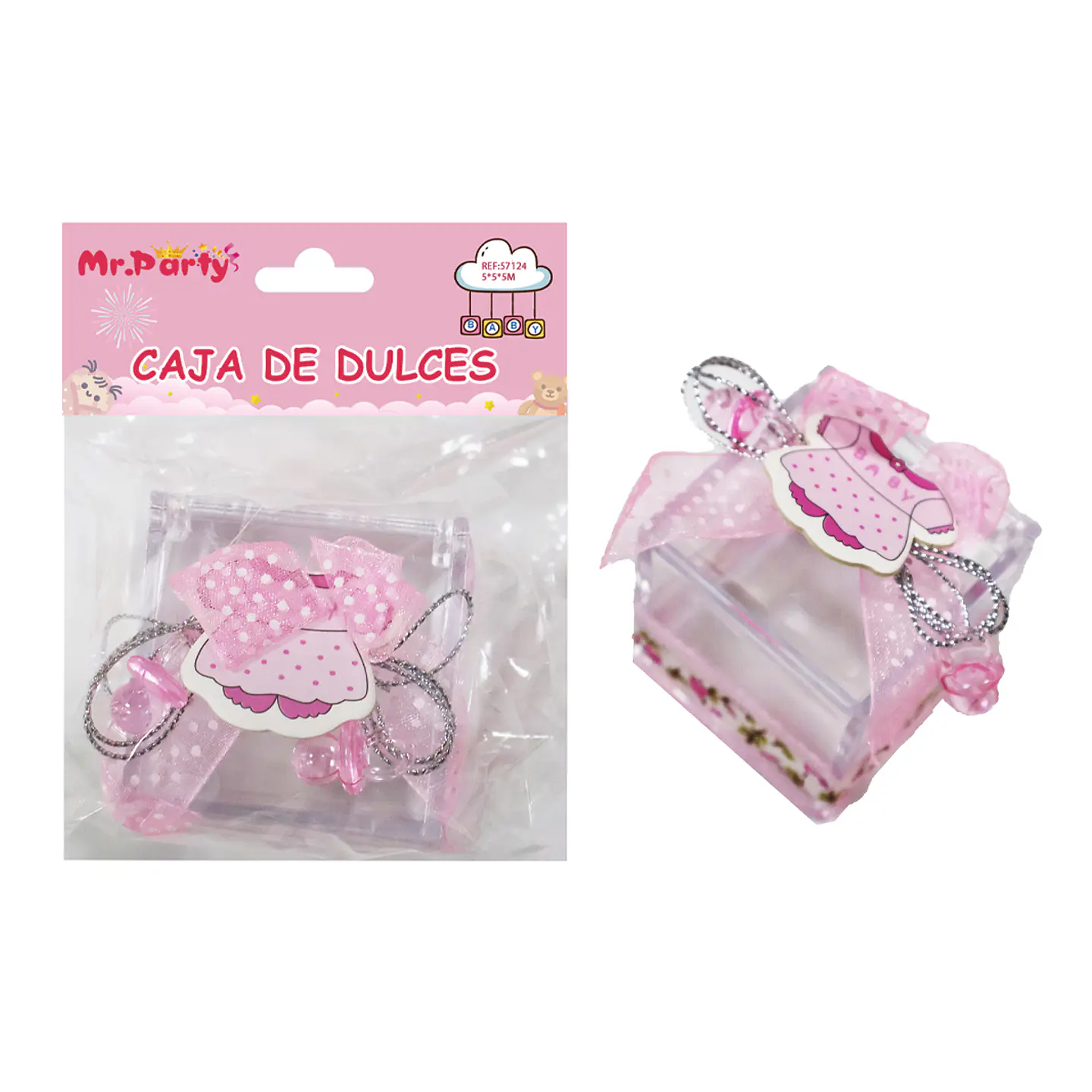 Adornos de baby shower rosado 5*5*5cm 1pc 1