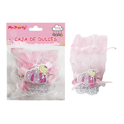 Adornos de baby shower rosado 7.5*5*12cm 1pc