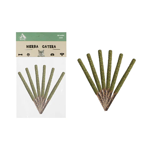 Palos de hierba gateras 12cm 6pcs
