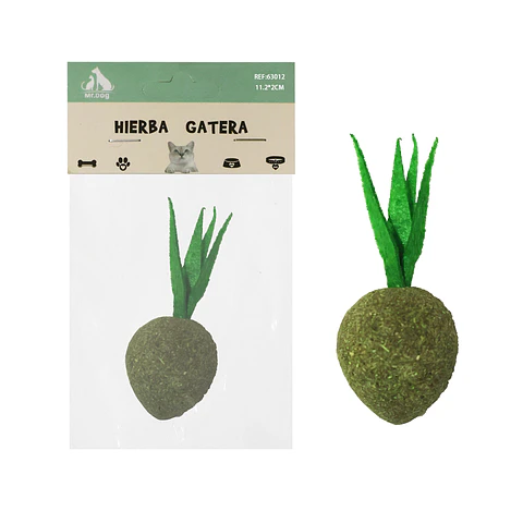 Pelota de hierba gatera en forma de platillo volador 11.2*2cm