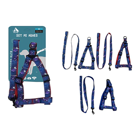 Set de arnés step in y correa 2.0cm color aleatorio