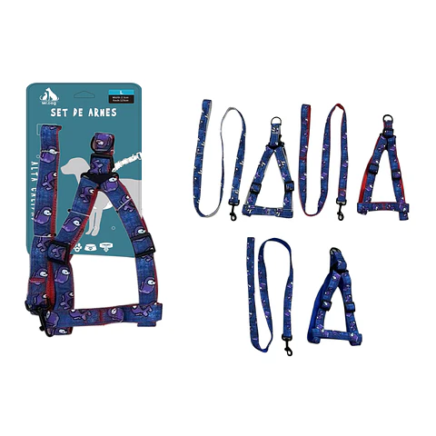 Set de arnés step in y correa 2.5cm color aleatorio