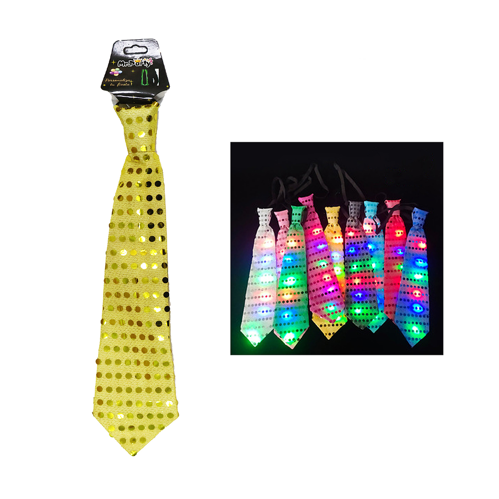 Corbata dorado de fiesta