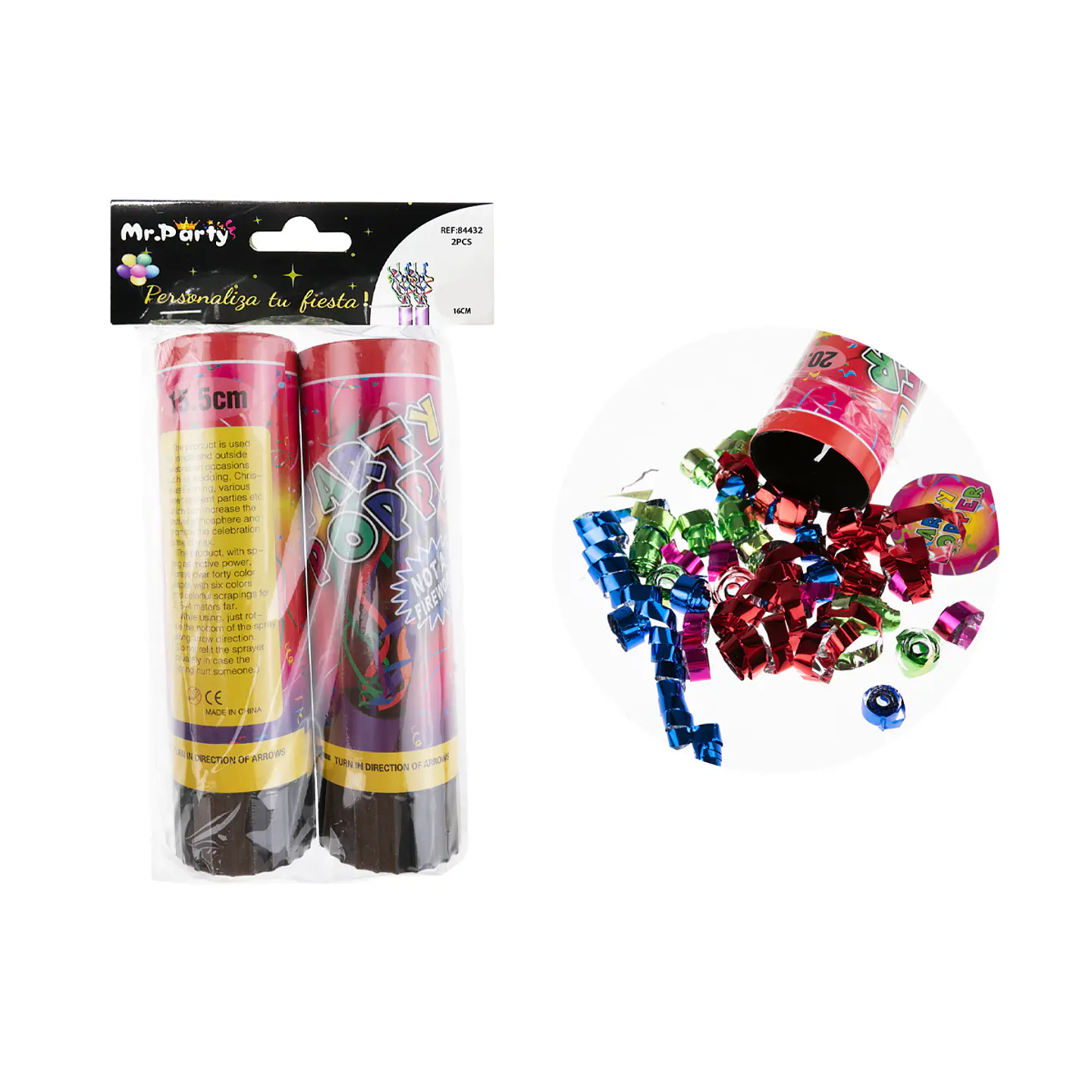 Lanza confetti 16cm 2pcs 1