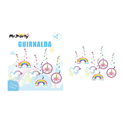 Guirnaldas de unicornio 6pcs