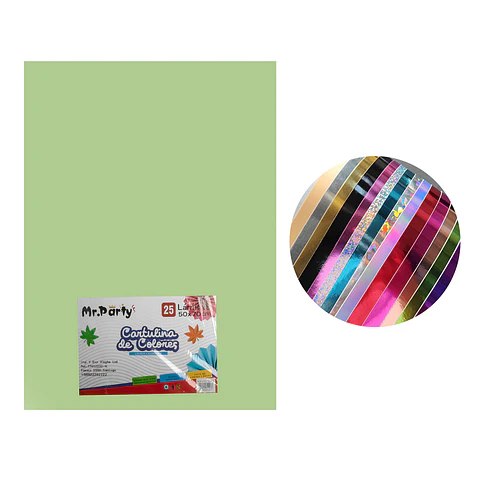 Cartulina verde claro 50*70cm 25pcs