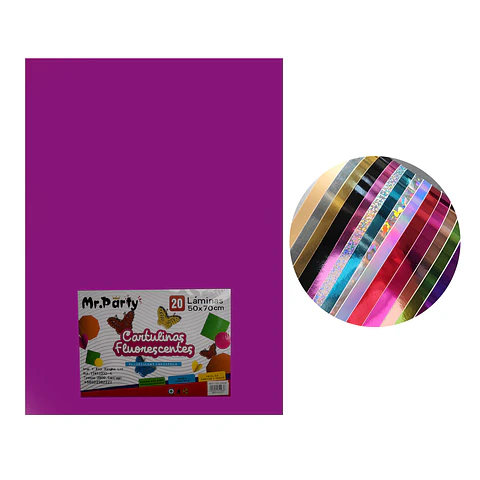Cartulina fluorescente violeta 50*70cm 20pcs