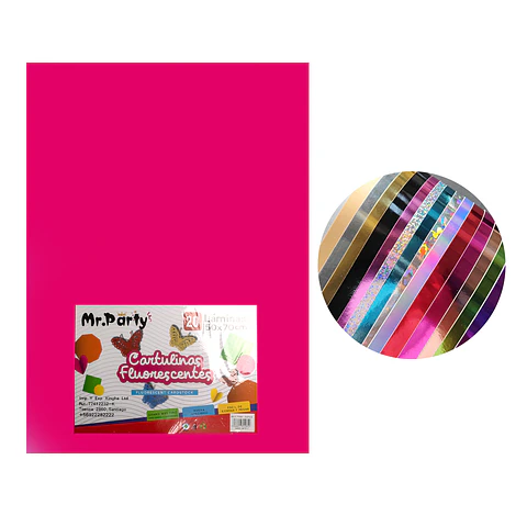 Cartulina fluorescente fucsia 50*70cm 20pcs