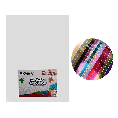 Cartulina blanco 50*70cm 25pcs