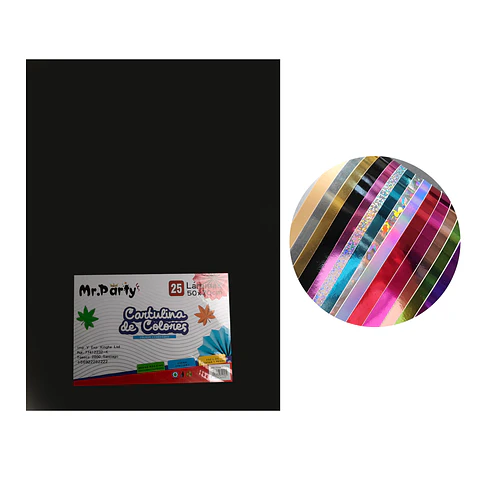 Cartulina negro 50*70cm 25pcs