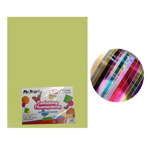 Cartulina verde 50*70cm 25pcs