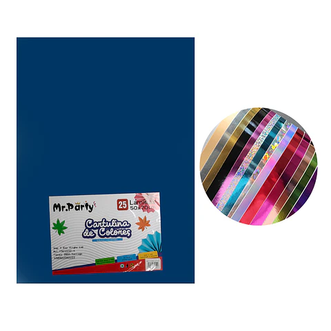 Cartulina azul marina 50*70cm 25pcs