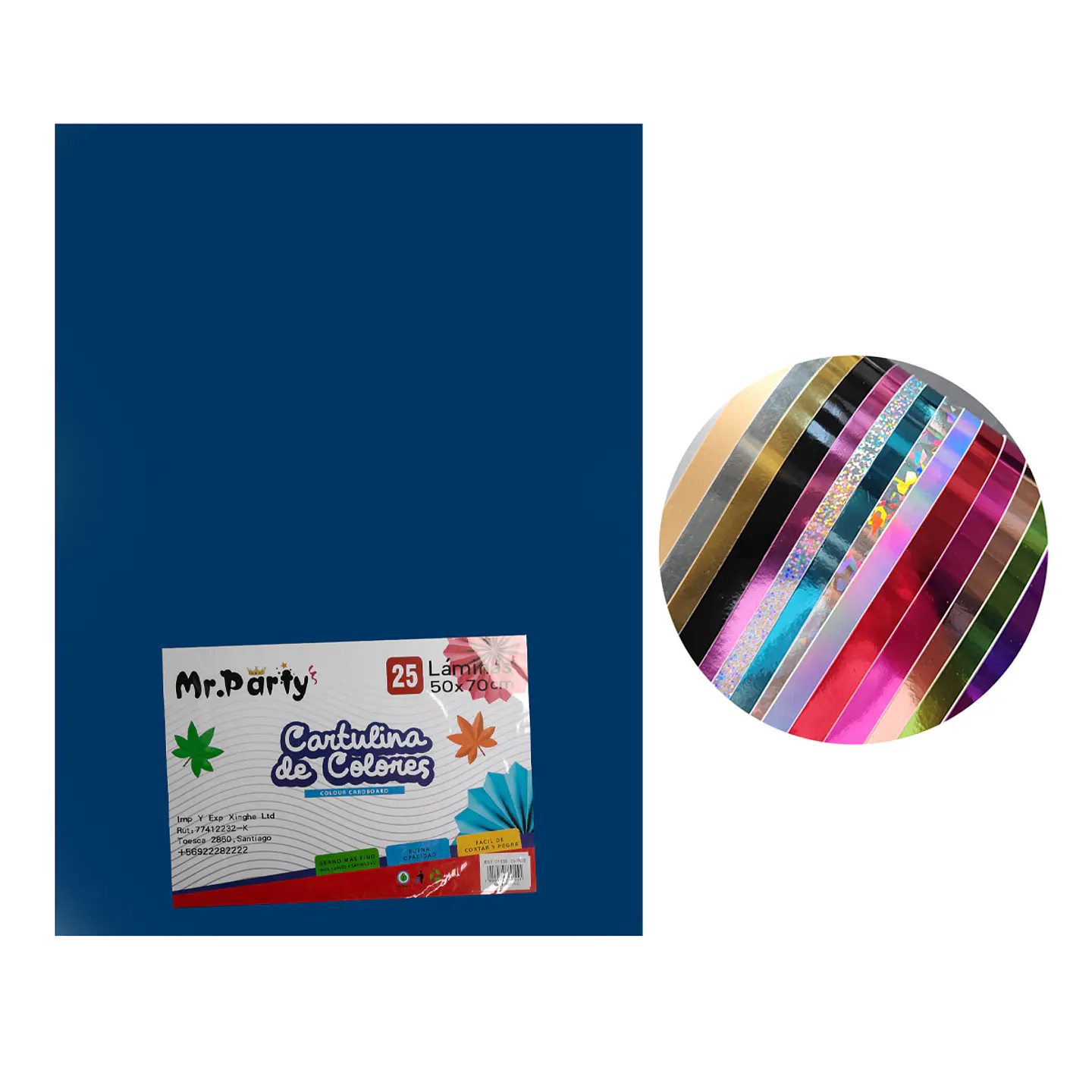 Cartulina azul marina 50*70cm 25pcs 2