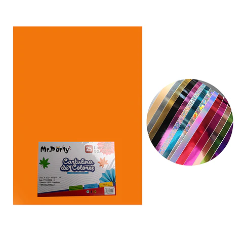 Cartulina naranja 50*70cm 25pcs