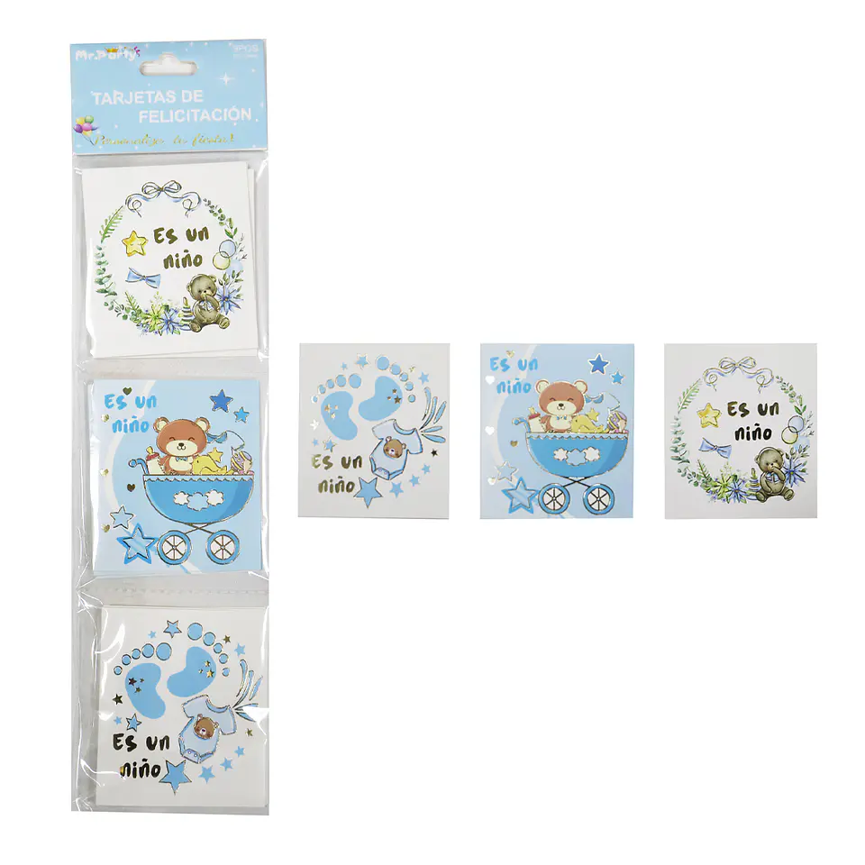 Tarjeta de baby shower 9pcs diseño aleatorio 1