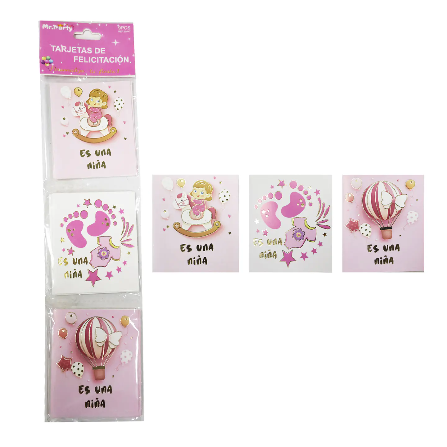 Tarjeta de baby shower 9pcs diseño aleatorio 1