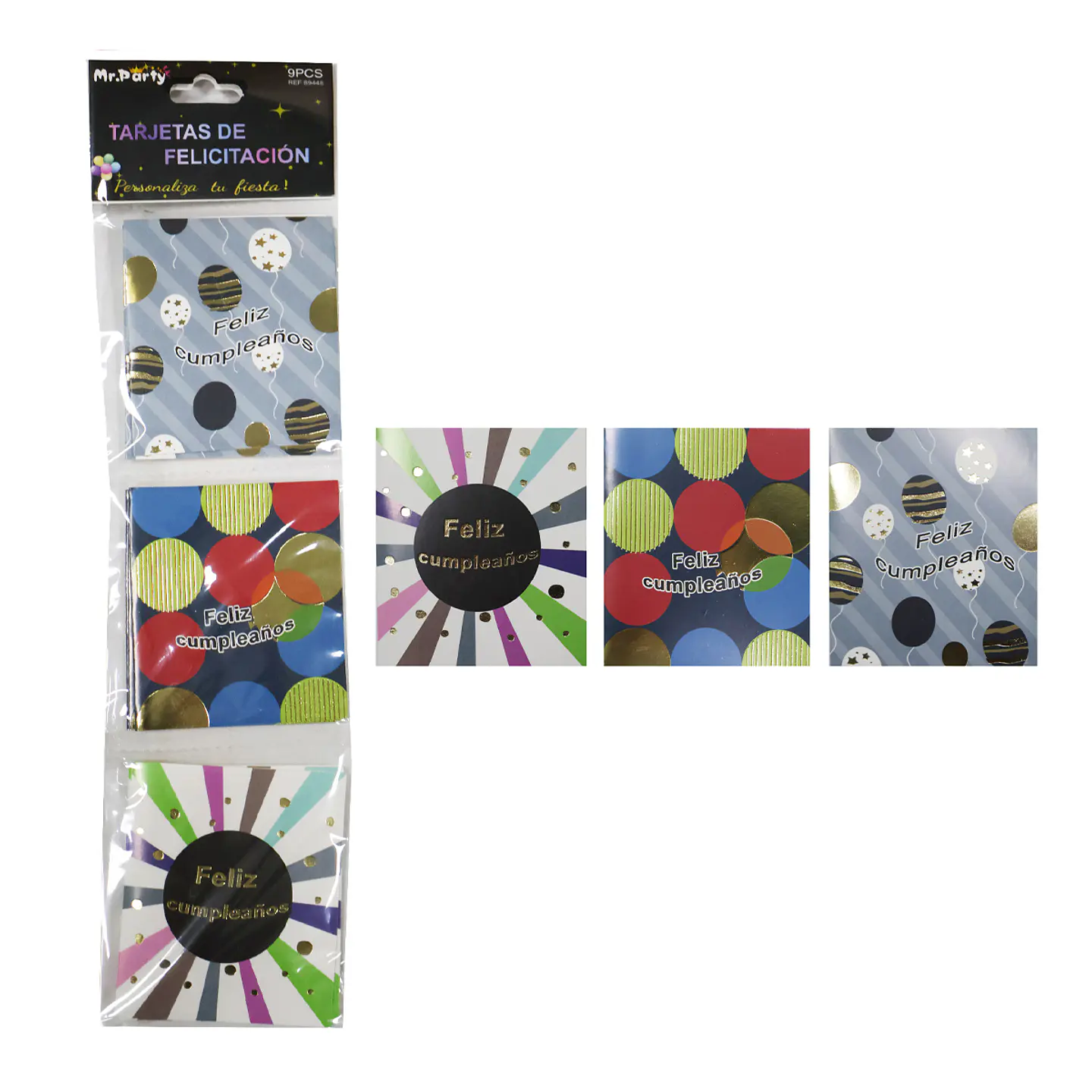 Tarjeta de feliz cumpleaños 9pcs diseño aleatorio 1