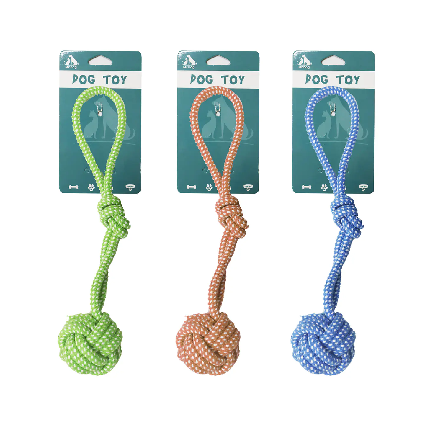 Pelota con cuerda trenzada color aleatorio 33cm 75g 2