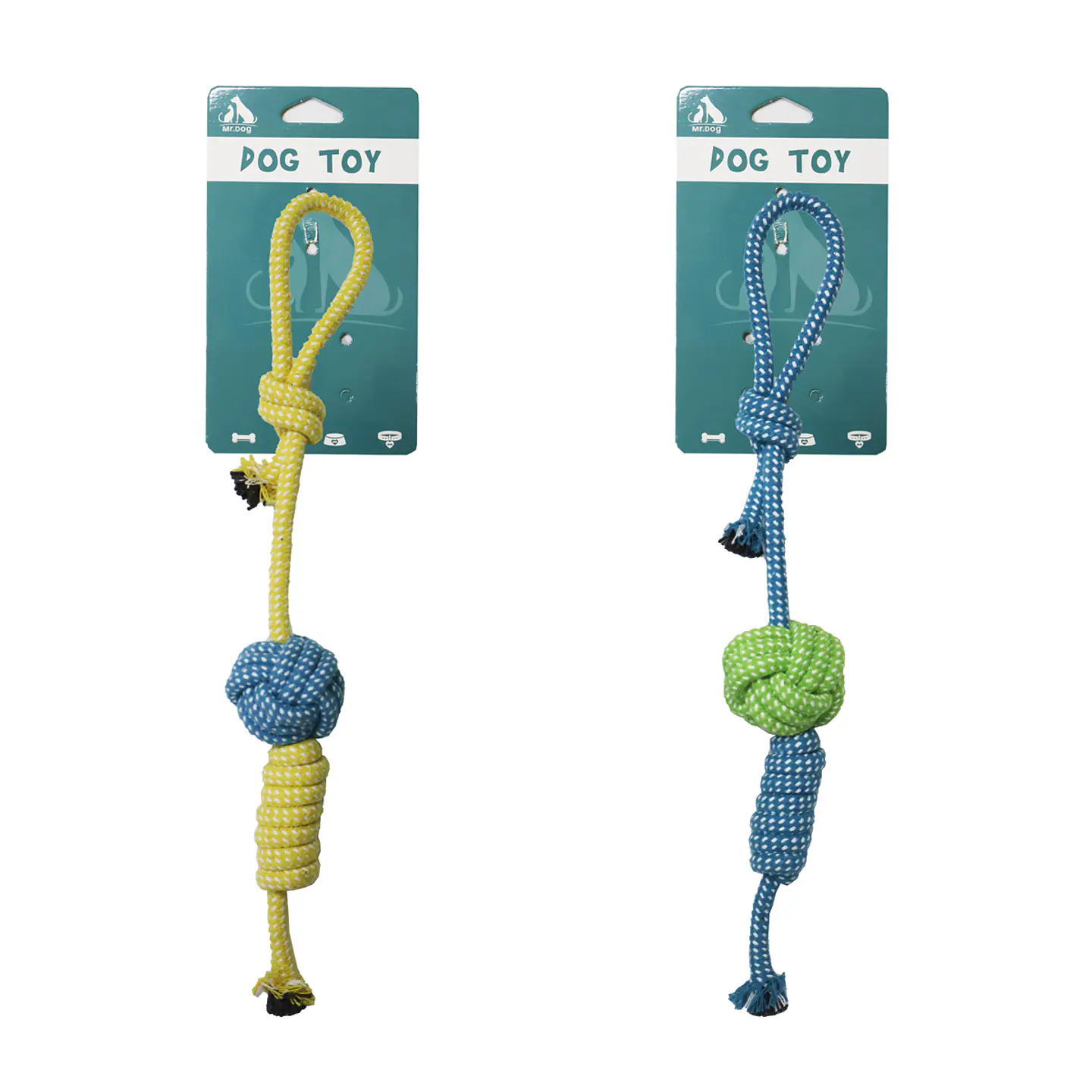 Pelota con cuerda trenzada color aleatorio 40cm 90g 1