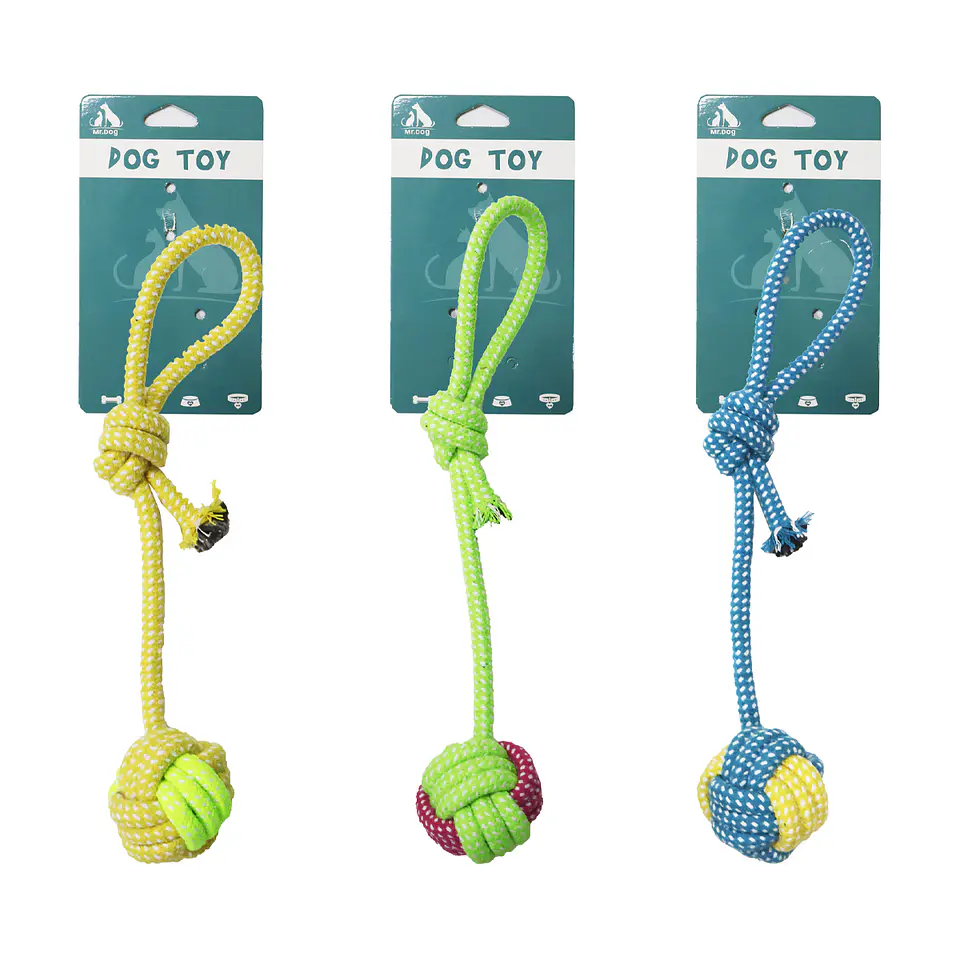 Pelota con cuerda trenzada color aleatorio 32cm 72g 1