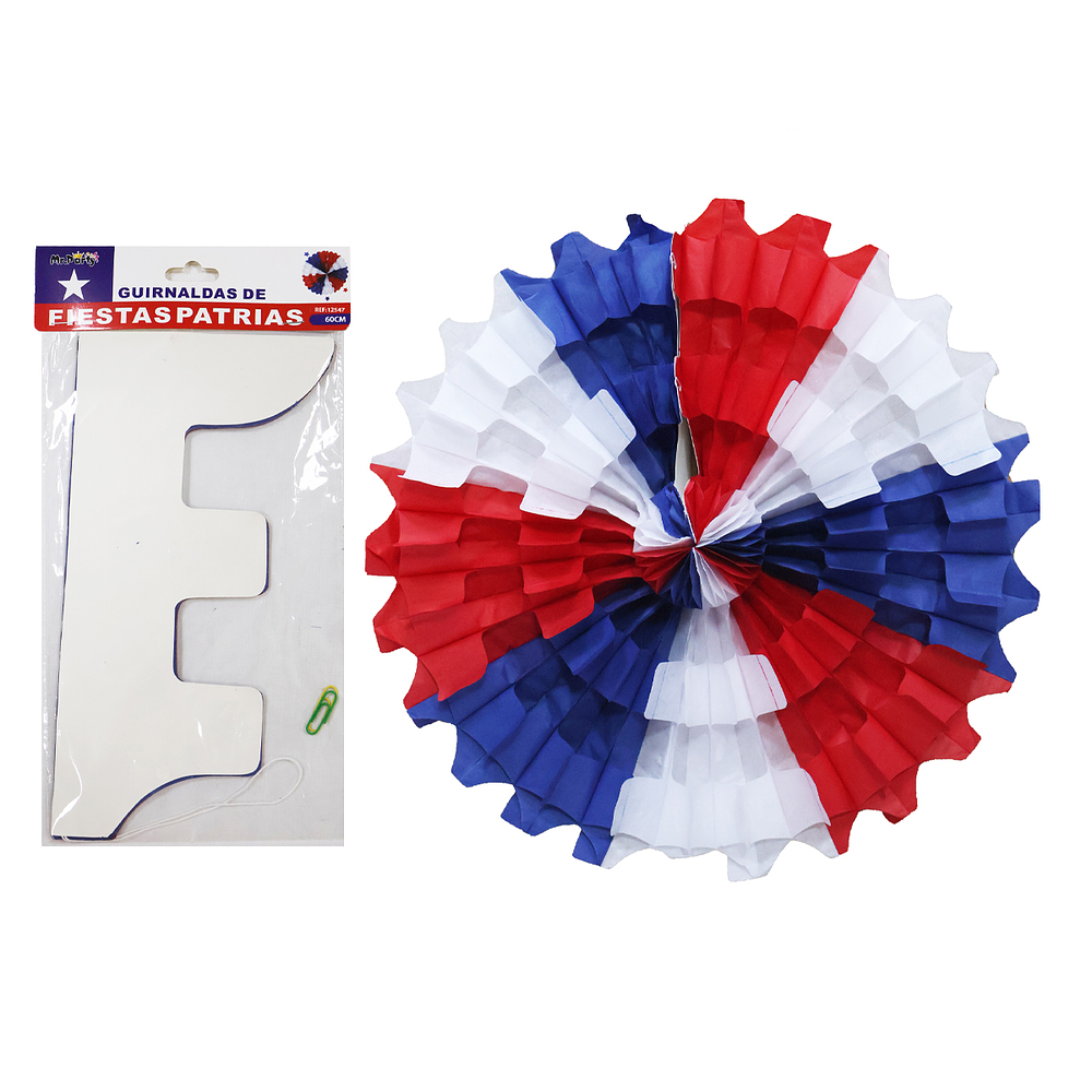 Adorno abanico colgante Fiestas Patrias 60cm