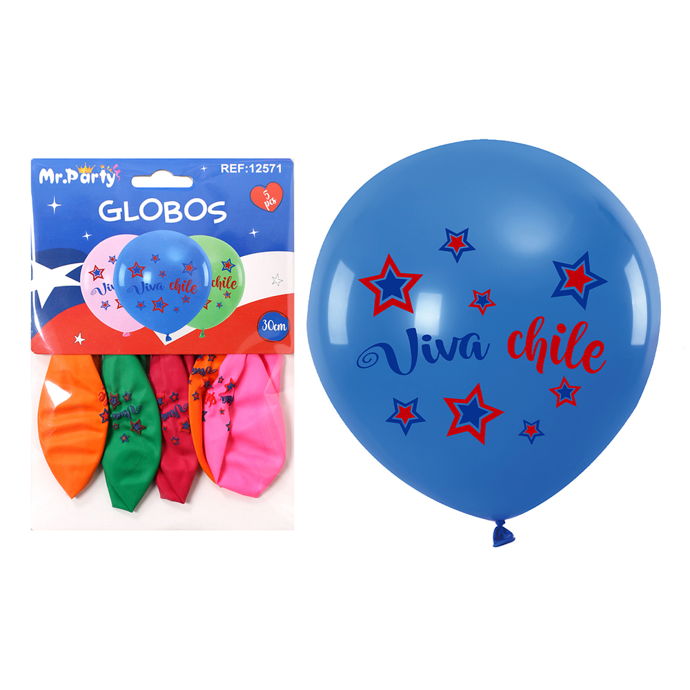 Set de globos Fiestas Patrias 30cm 5pcs